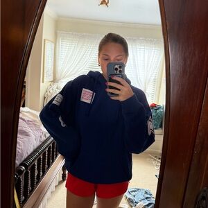 Martha’s Vineyard bro denim sweatshirt in blue